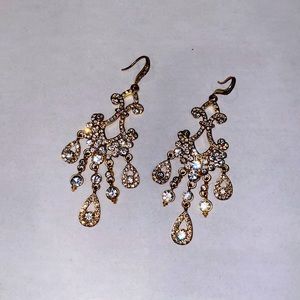 Pair of diamond encrusted earrings